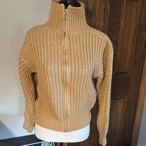 Ann Taylor Camel Cowl Neck Sweater